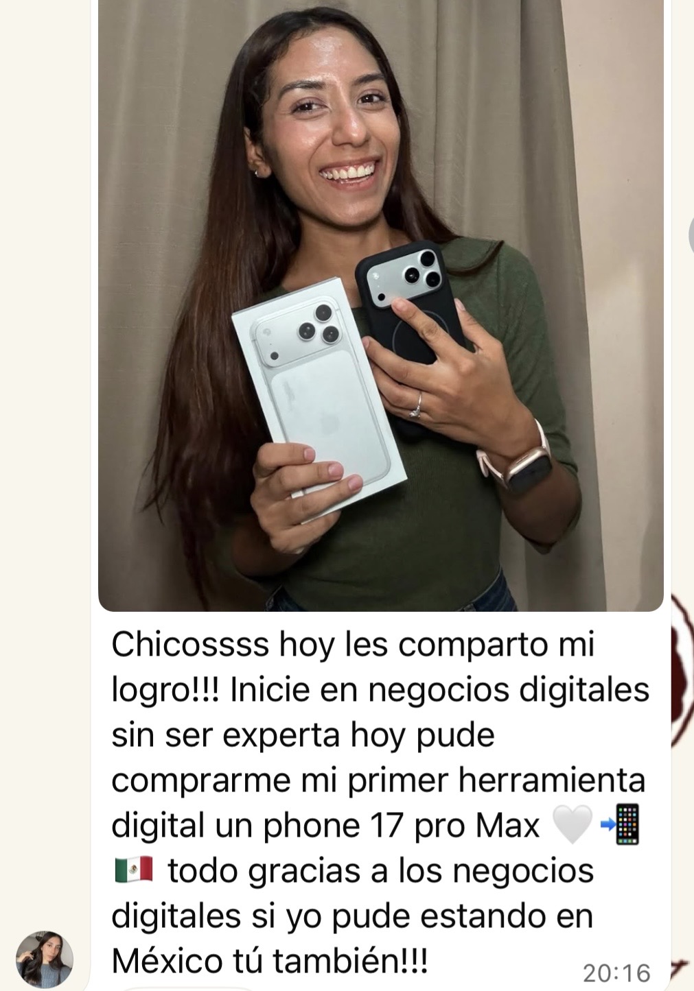 Compró su iPhone 17 Pro Max con ingresos digitales